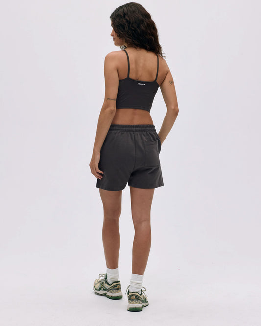 Branded Sweat Shorts - Coffee Bean