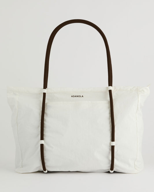 Large Rope Ripstop Bag - Marshmallow White/Coffee Bean