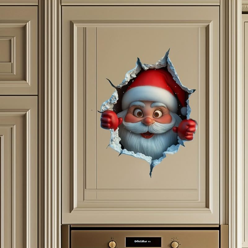 🎄🔥2D Weihnachten Kreativer Wandaufkleber