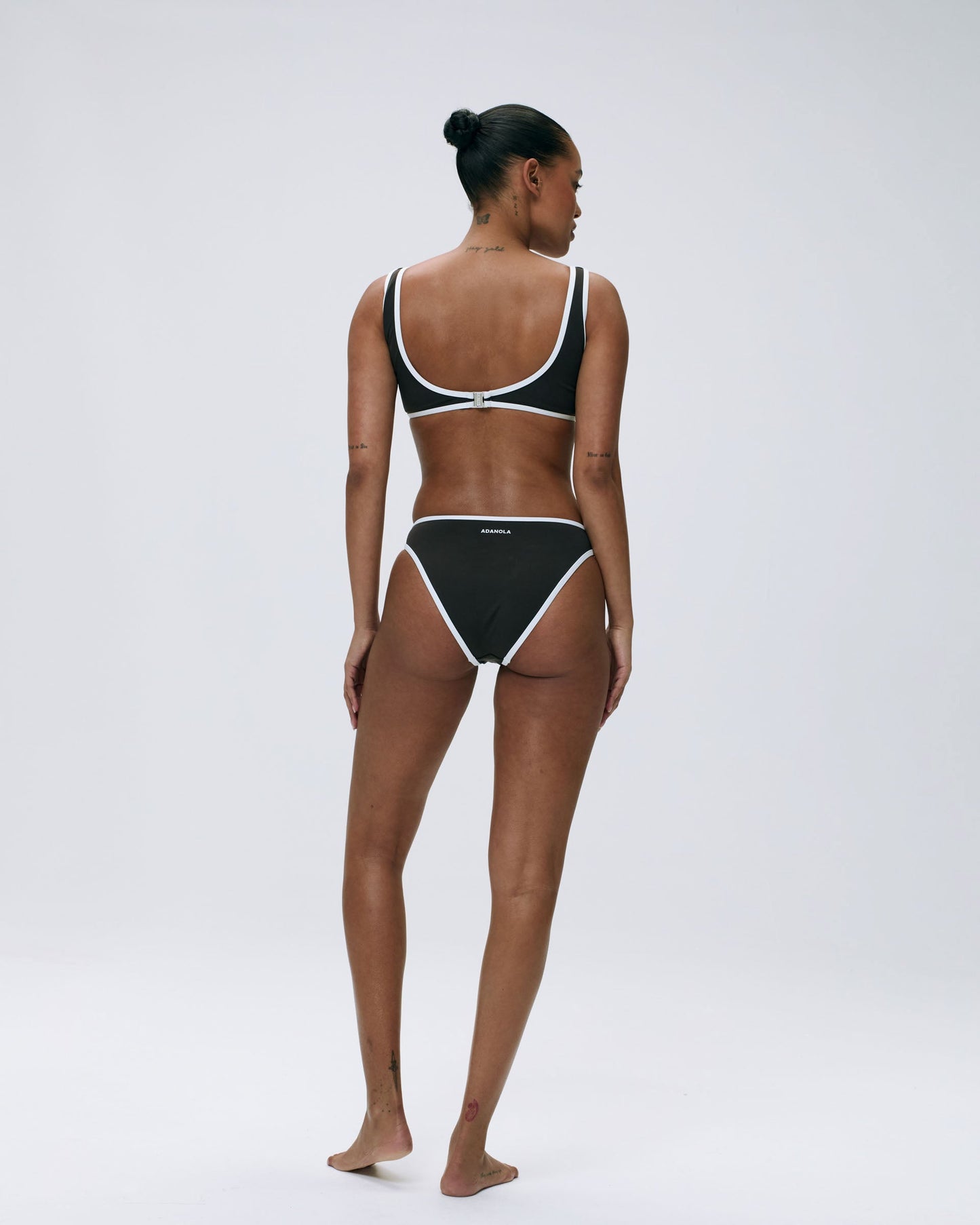 Contrast Scoop Bikini Top - Coffee Bean/Marshmallow White