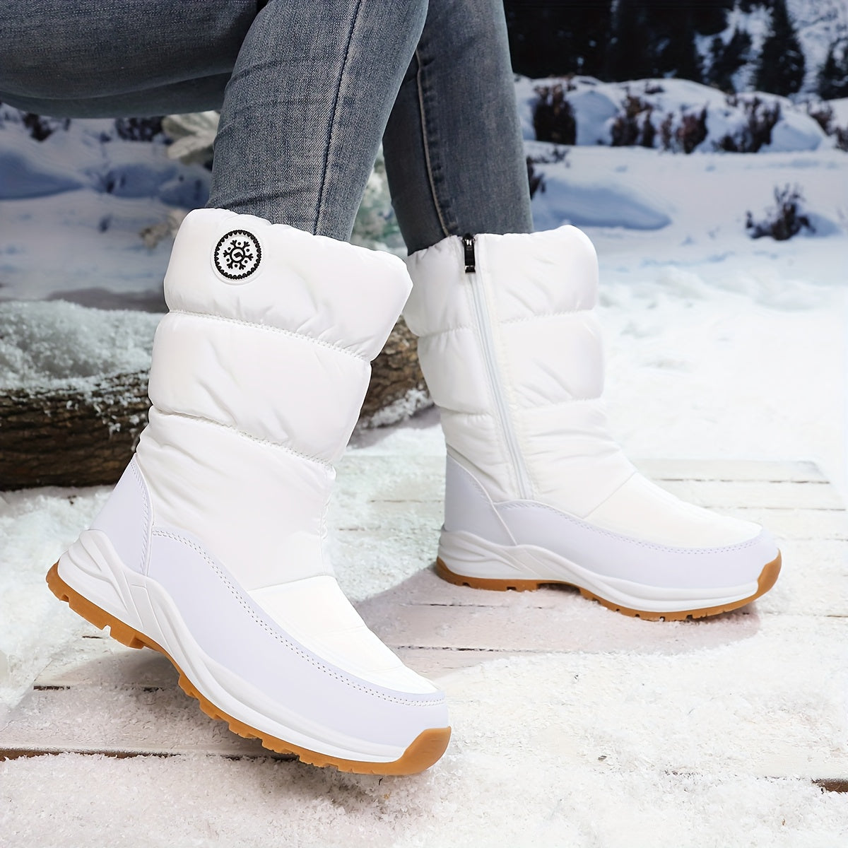 🔥Dernier Jour de Promotion 50% de Réduction - Bottes de Neige Mi-Mollet Hiver Femme de Haute Qualité