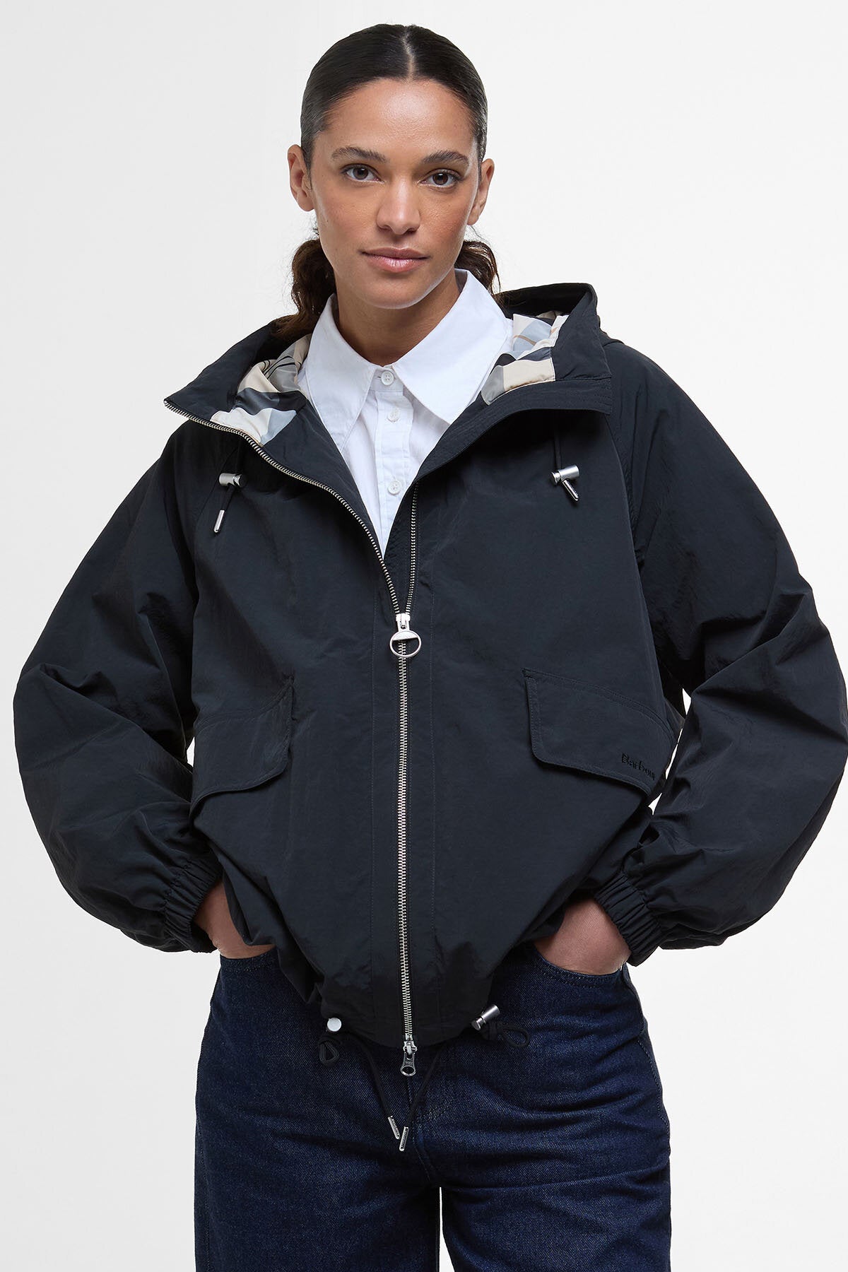Orson Showerproof Jacket - BLACK/SAFARI DRESS T