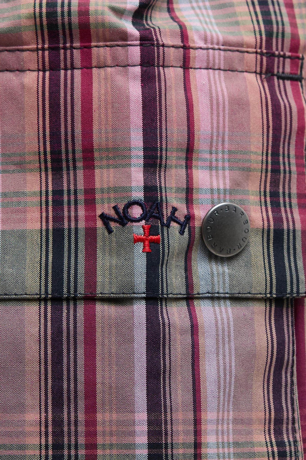 Madras Bedale Casual Jacket - NOAH MADRAS PINK