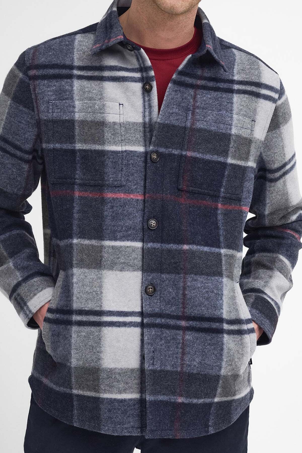 Chapter Check Overshirt - BLUE GRANITE