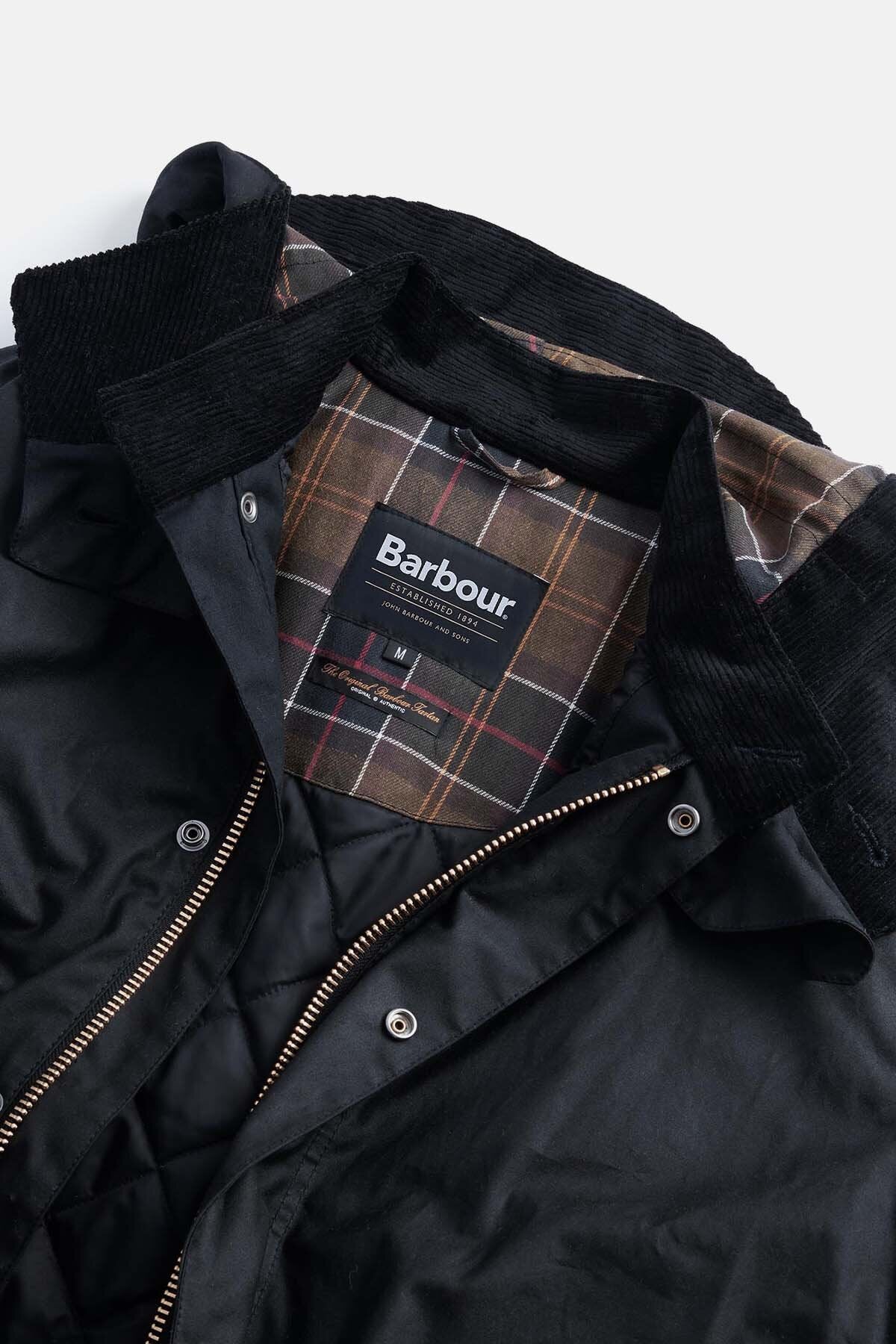 Short Wind Waxed Parka - BLACK