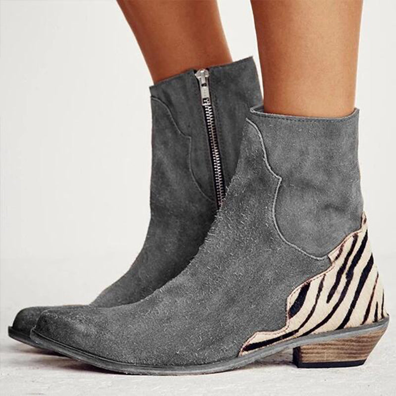 Escarpins rétro en cuir à talon moyen pour femme