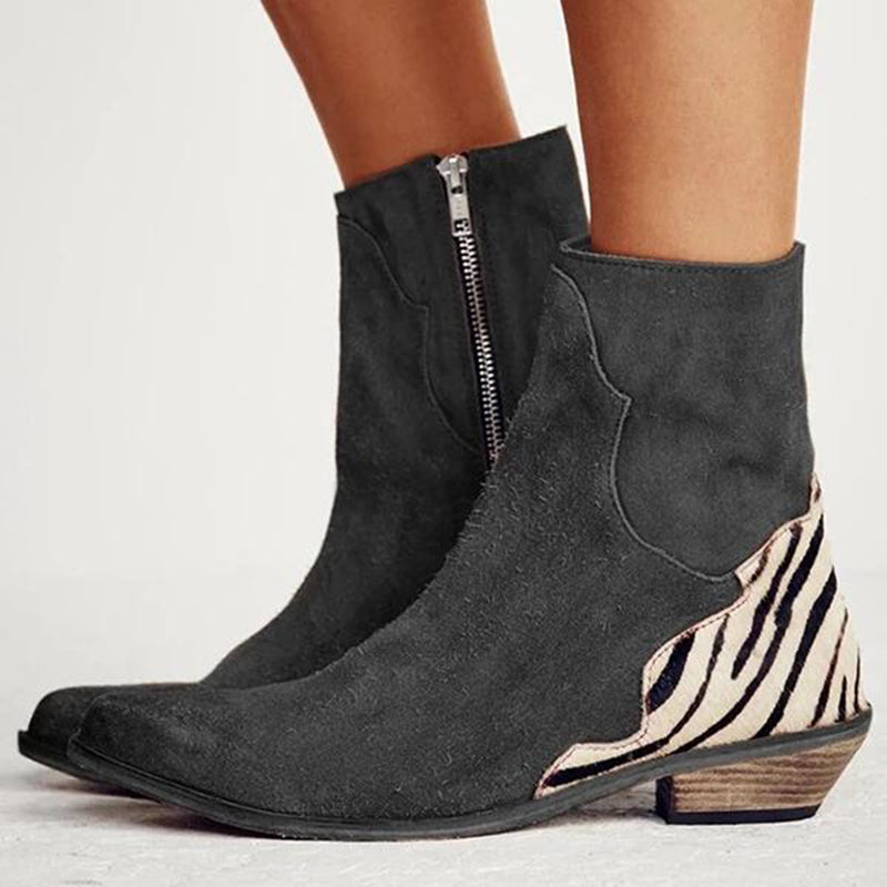 Escarpins rétro en cuir à talon moyen pour femme