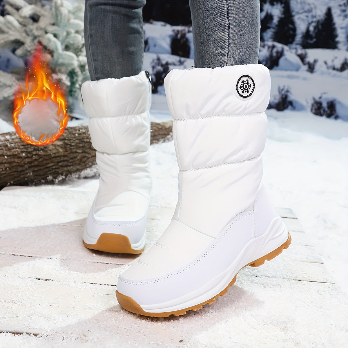 🔥Dernier Jour de Promotion 50% de Réduction - Bottes de Neige Mi-Mollet Hiver Femme de Haute Qualité