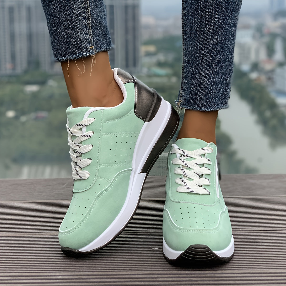 🔥Dernière promotion : 60 % de réduction – Baskets orthopédiques confortables pour femme, à semelle épaisse et fermeture éclair latérale