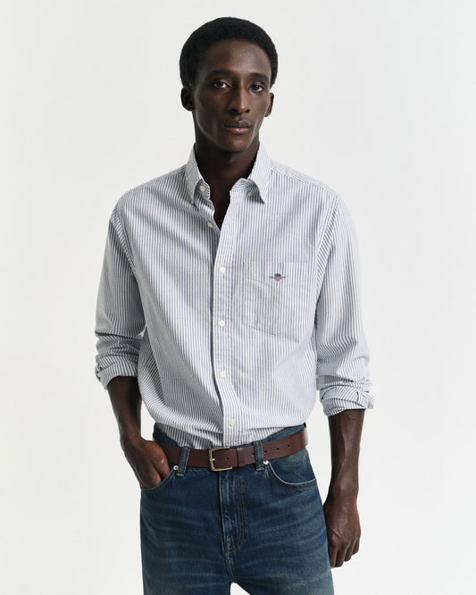 Regular Fit Banker Stripe Classic Oxford Shirt