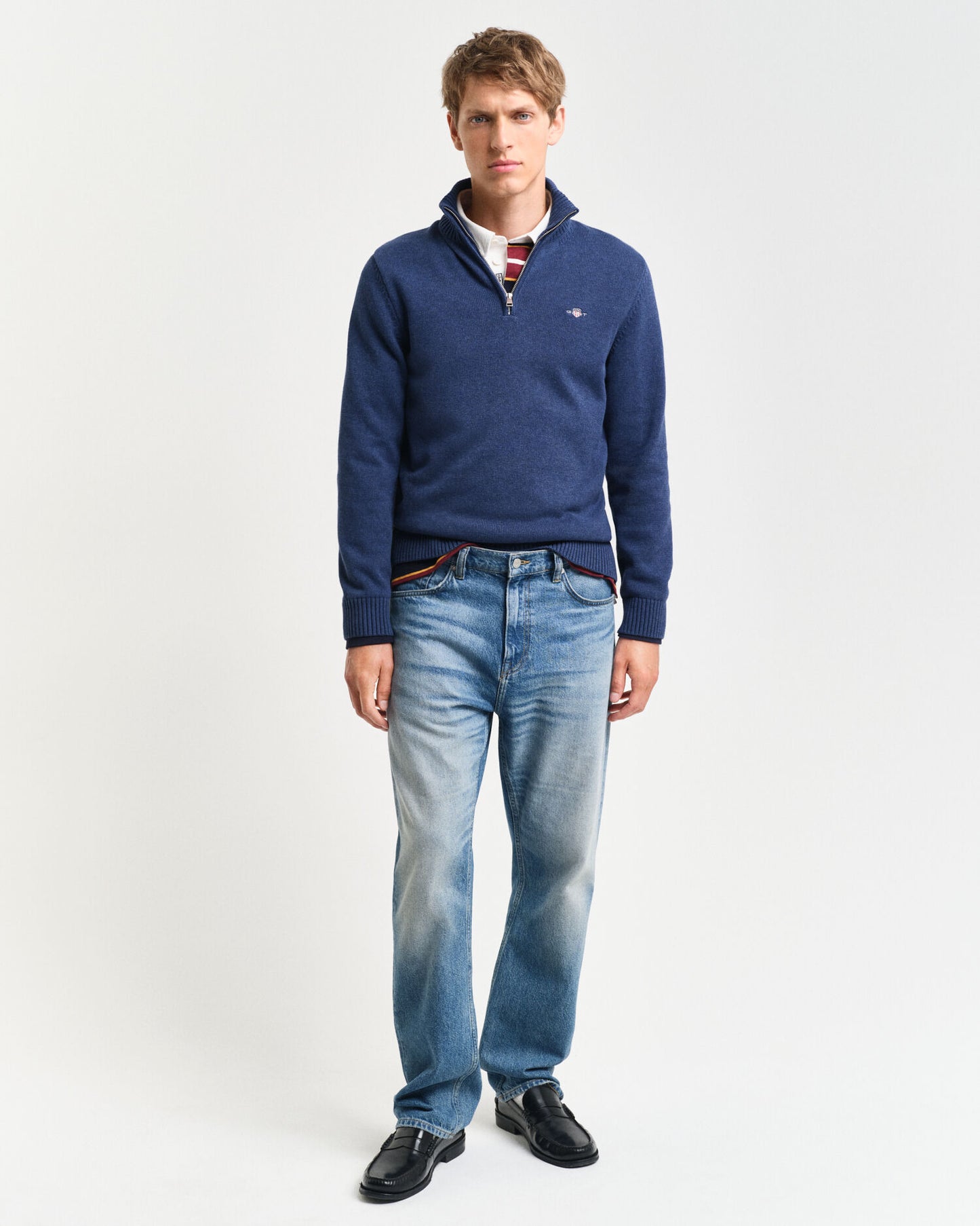 Casual Cotton Half-Zip Sweater