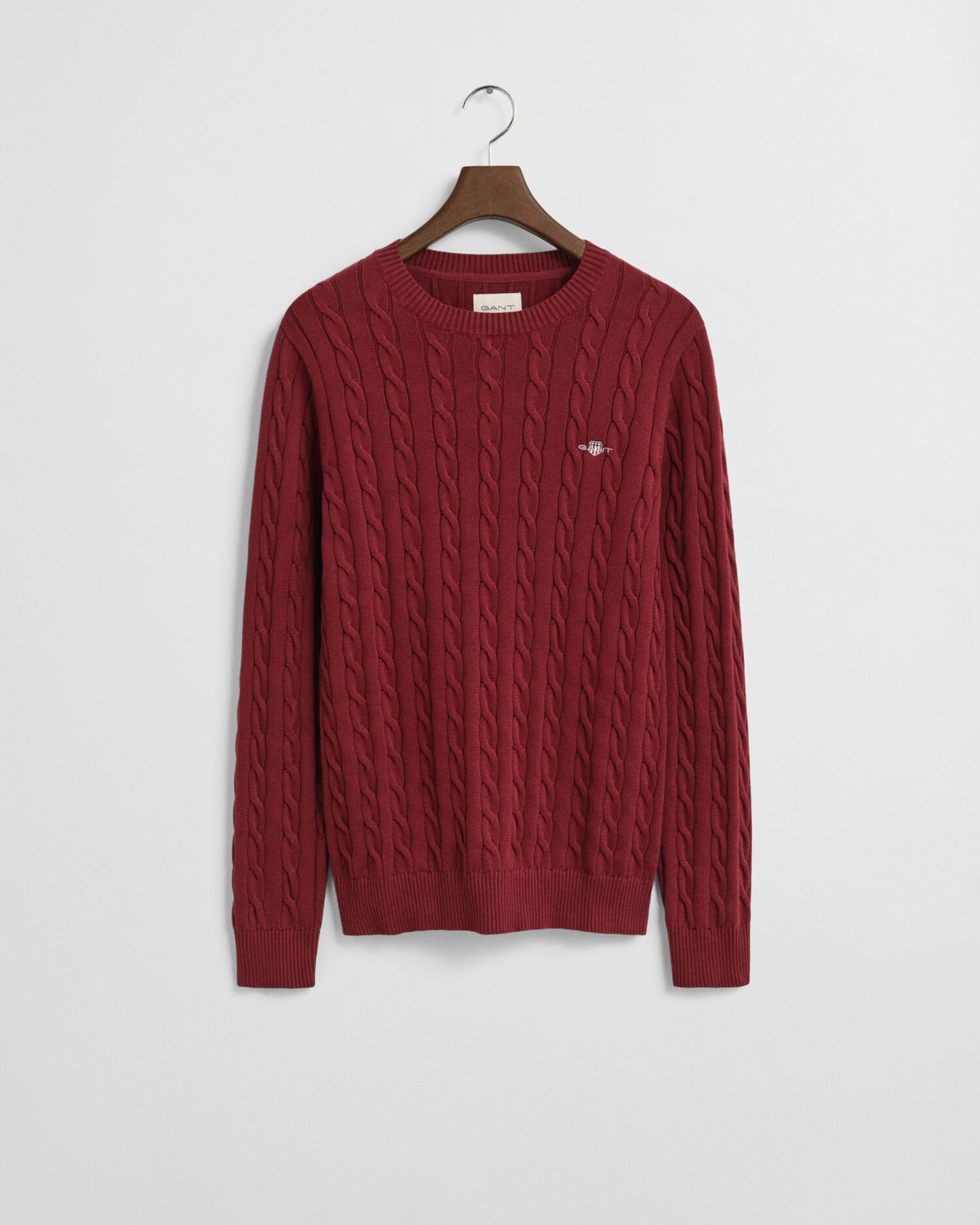 Cotton Cable Knit Crew Neck Sweater
