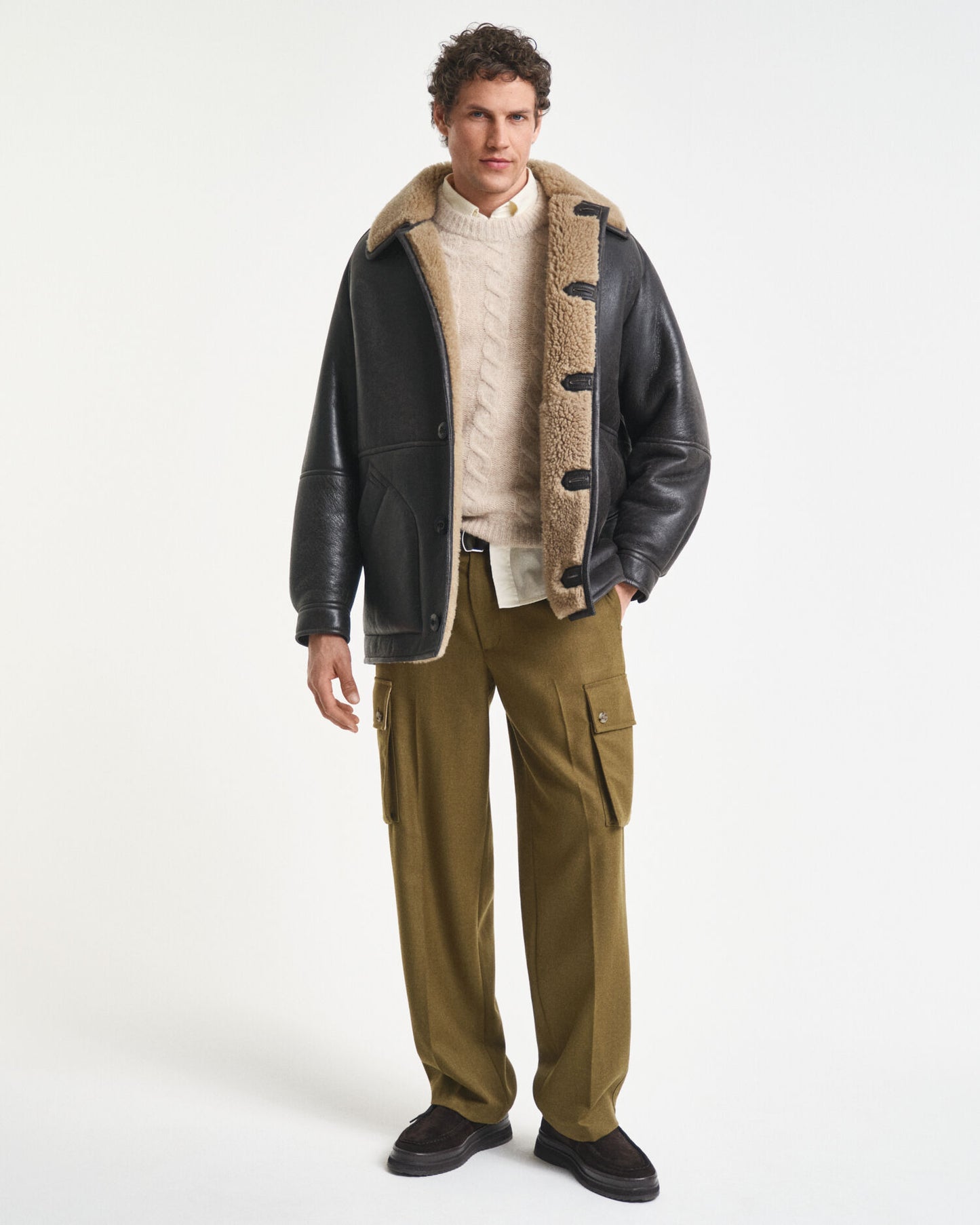 Worn-In Leather Shearling Jacket
