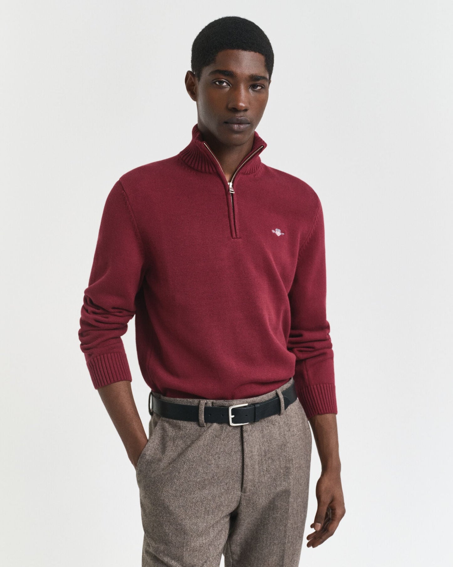 Casual Cotton Half-Zip Sweater