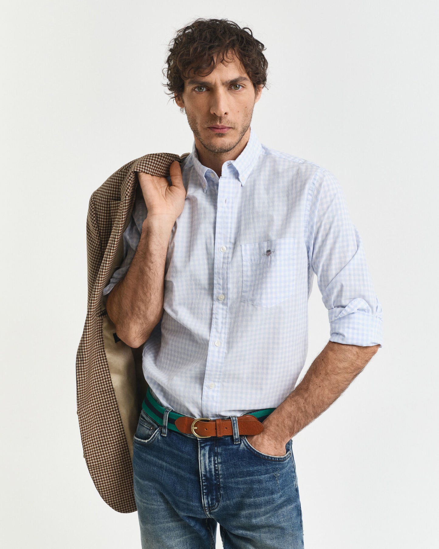 Regular Fit Classic Gingham Poplin Shirt